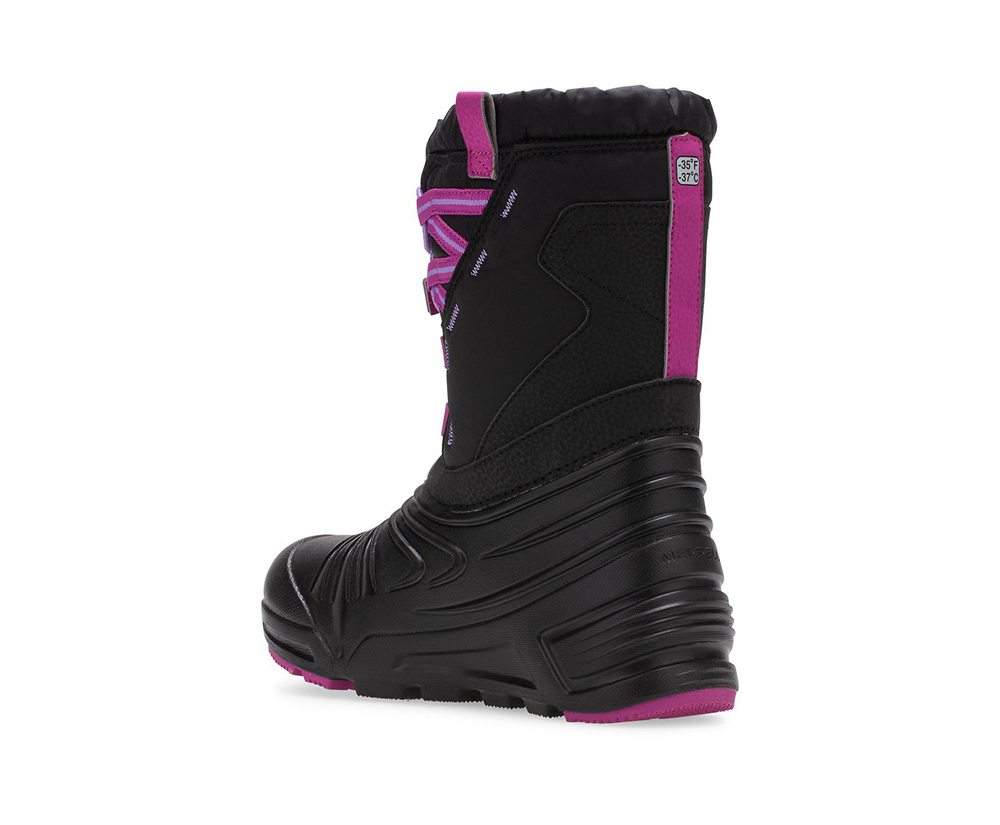 Botas Criança - Merrell Snow Quest Lite 2.0 Waterproof - Pretas - BMP619425